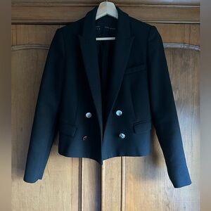 Zara Black Double-Breasted Blazer